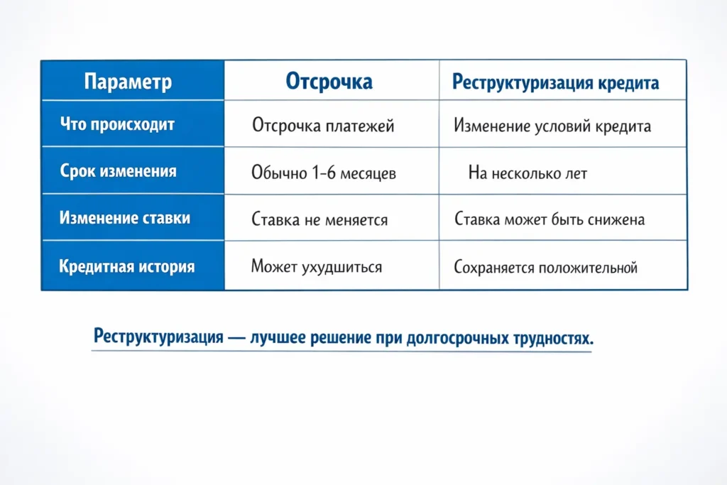 Реструктуризация кредита 2026