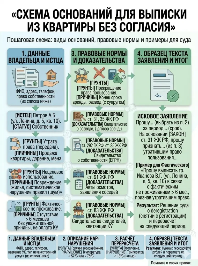 Как выписать из квартиры без согласия: пошаговая инструкция 2026