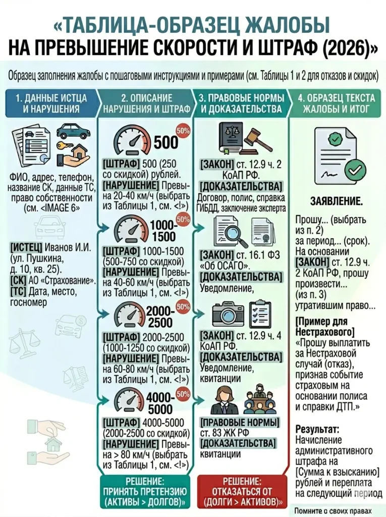 Образец жалобы штраф за превышение скорости